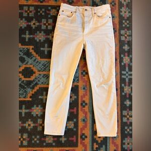 Re/Done Cream High Rise Ankle Crop Jeans sz 29